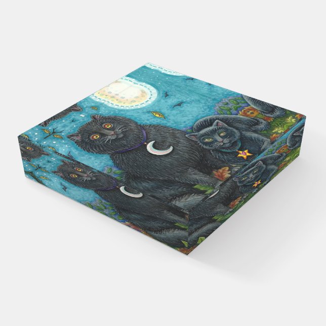 BUBO & PYEWACKET BLACK CATS PAPERWEIGHT (Angled)