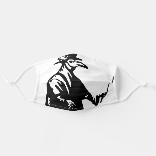 Bubonic Plague Seventeenth-century Beak Doctor Adult Cloth Face Mask (Front, Unfolded)