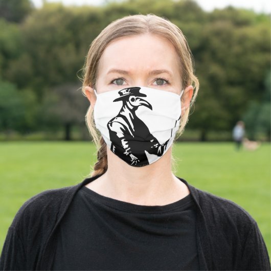 Bubonic Plague Seventeenth-century Beak Doctor Adult Cloth Face Mask (Outside)