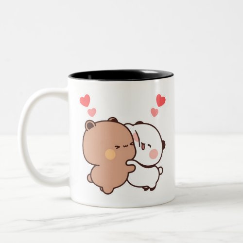 Bubu and Dudu Panda And Brownie Bear Couple Two_Tone Coffee Mug