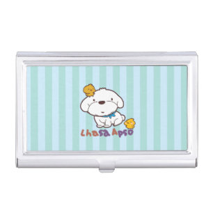 bubu and guagua( Lhasa apso and little chicken) Business Card Case