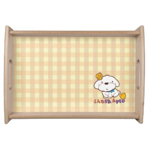 bubu and guagua( Lhasa apso and little chicken) Serving Tray