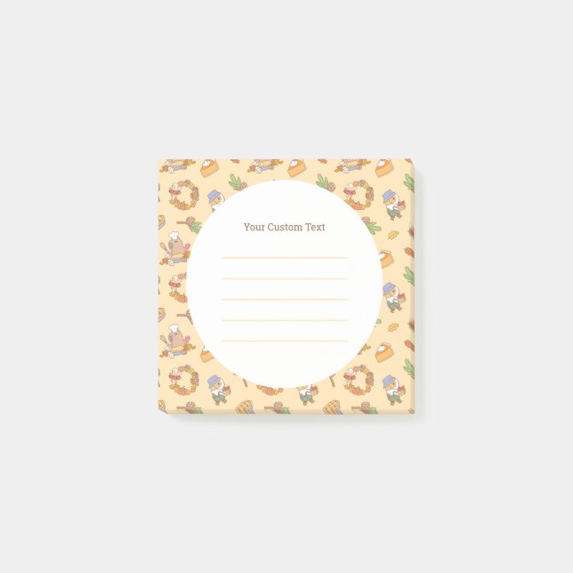 Bubu and Moonch, Fall and Pie Post-it Notes (Front)