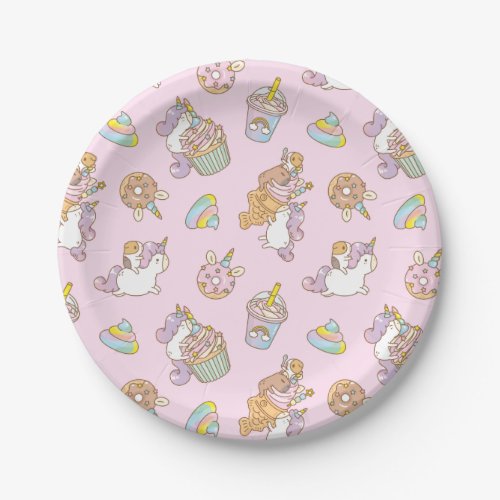 Bubu and Moonch Unicorn Party Paper Plates