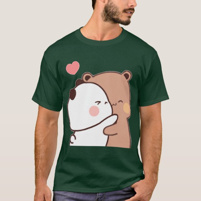 Bubu Dudu Cute Couple Cartoon funny T-Shirt (Front)