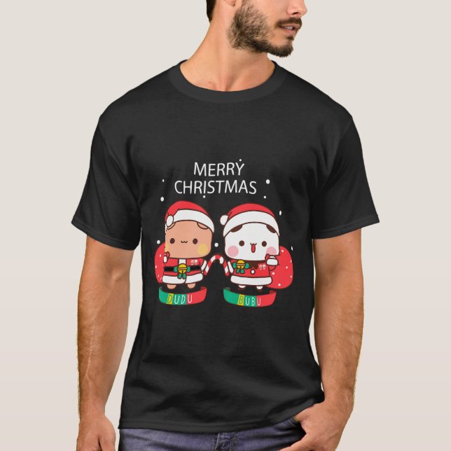 Bubu Dudu Xmas: Wrap Yourself In Holiday Cheer Wit T-Shirt (Front)
