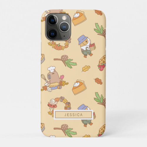 Bubu the Guinea Pig Fall and Pie Pattern iPhone 11 Pro Case