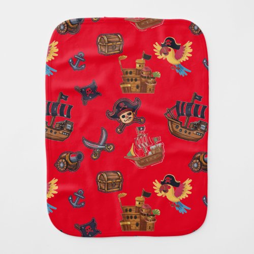 Buccaneer Buddies Baby Burp Cloth