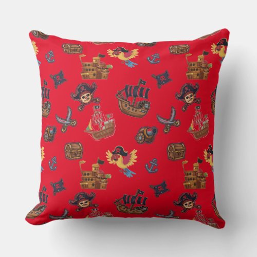 Buccaneer Buddies Throw Pillow