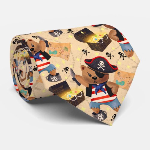  Buccaneering bear Neck Tie