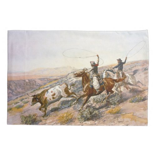 Buccaroos 1902 Charles Marion Russell Pillow Case