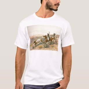 Buccaroos by Charles Marion Russell T-Shirt