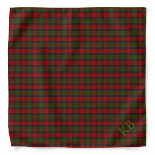 Buccleuch Official Tartan with monogram / initials Bandana