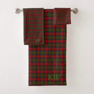 Buccleuch Official Tartan with monogram / initials Bath Towel Set