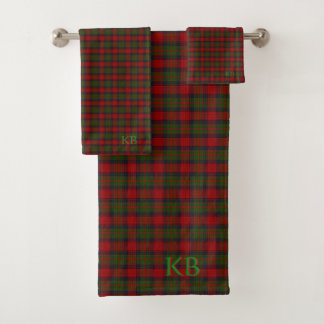 Buccleuch Official Tartan with monogram / initials Bath Towel Set