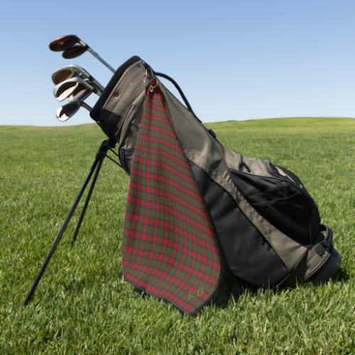 Buccleuch Official Tartan with monogram  initials Golf Towel