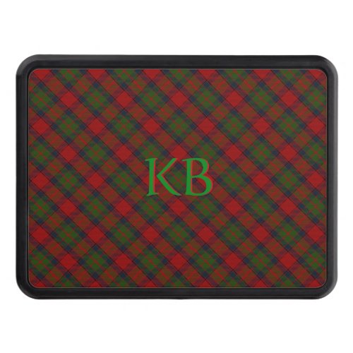 Buccleuch Official Tartan with monogram  initials Hitch Cover