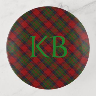 Buccleuch Official Tartan with monogram / initials Trinket Tray