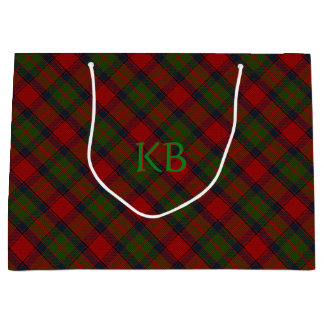 Buccleuch Official Tartan with monogram / name Large Gift Bag