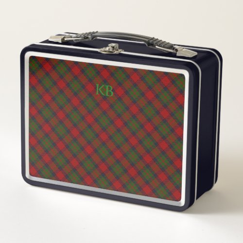 Buccleuch Official Tartan with monogram  name Metal Lunch Box