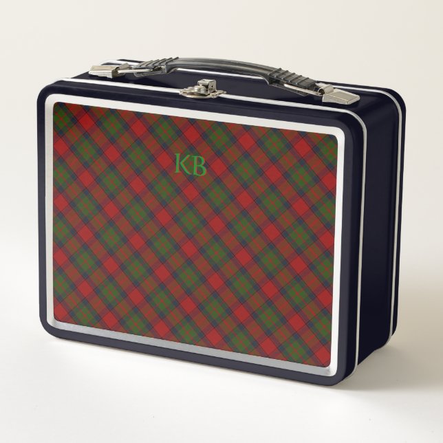 Buccleuch Official Tartan with monogram / name Metal Lunch Box (Front)