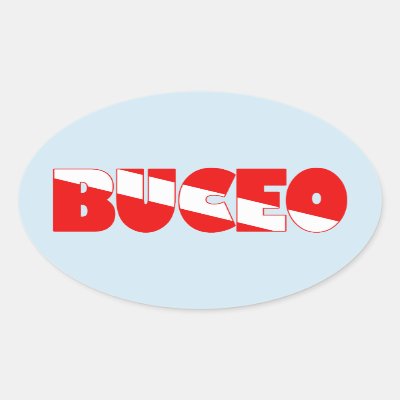 Buceo (Spanish) Oval Sticker