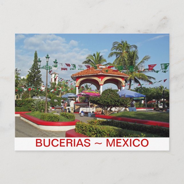 Bucerias Downtown Plaza Postcard (Front)