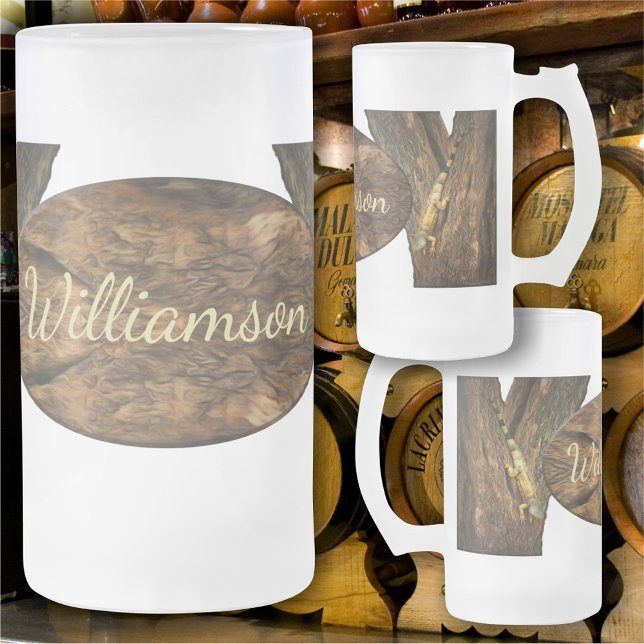 Bucerias Iguana 1069 Frosted Glass Beer Mug (Creator Uploaded)
