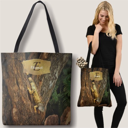 Bucerias Iguana 1069 Tote Bag