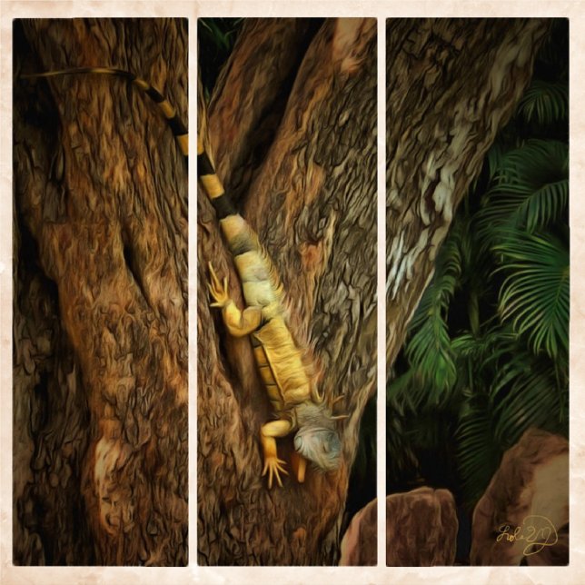 Bucerias Iguana 1069 Triptych (Creator Uploaded)