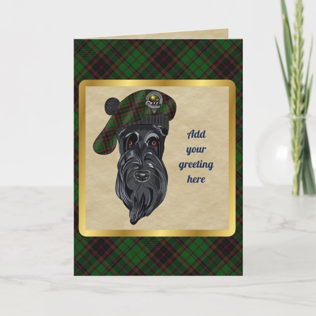 Buchan Badge & Tartan Personalized Card (Front)