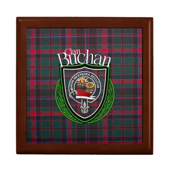 Buchan Scottish Clan Tartan & Crest Gift Box (Front)