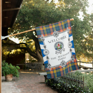 Buchanan Ancient Tartan Garden Flag - Clan Badge T