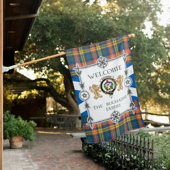 Buchanan Ancient Tartan Garden Flag - Tartan Flag  (In SItu)