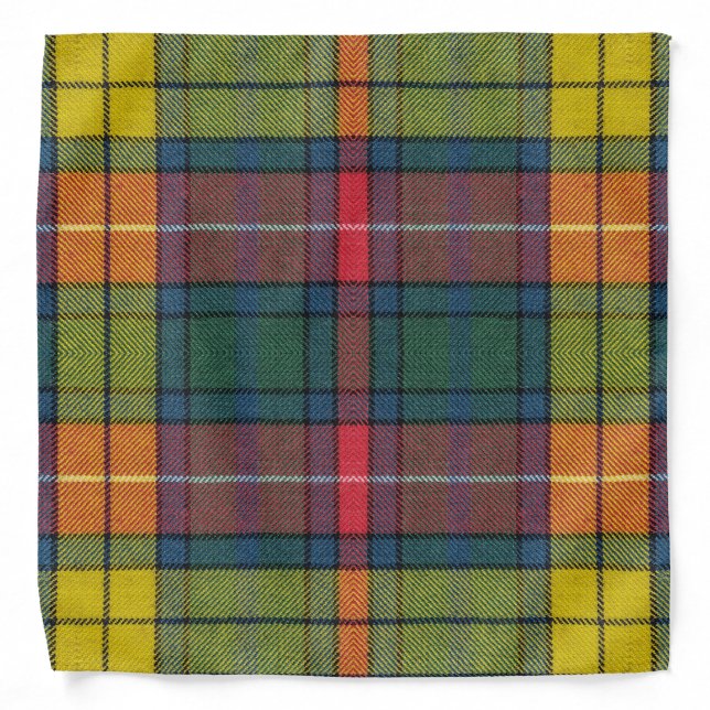 Buchanan Ancient Tartan Pattern  Bandana (Front)
