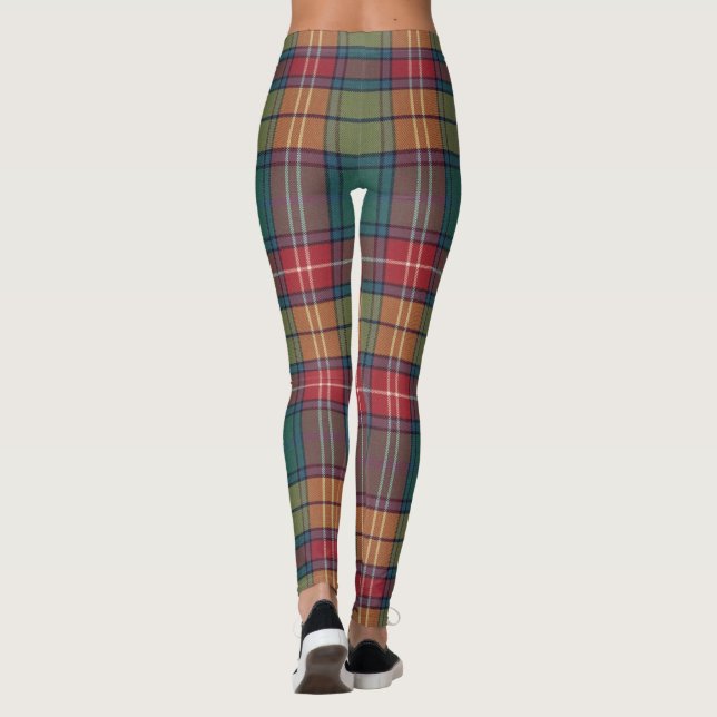 Buchanan Ancient Tartan Pattern  Leggings (Back)
