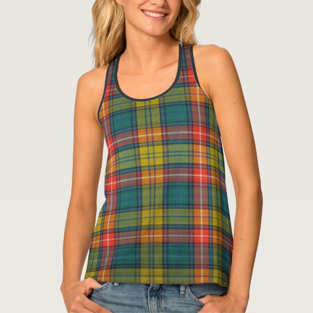 Buchanan Ancient Tartan Pattern Tank Top (Front)