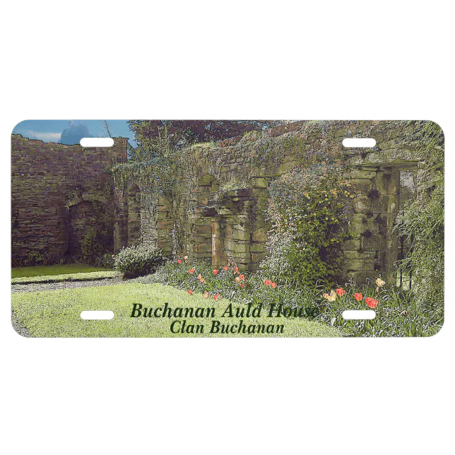 Buchanan Auld House Clan Buchanan License Plate Zazzle