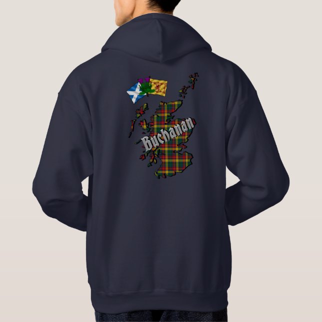 Buchanan Clan Badge Adult Hoodie (Back)