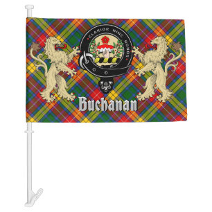 Buchanan Clan Badge & Tartan  Car Flag