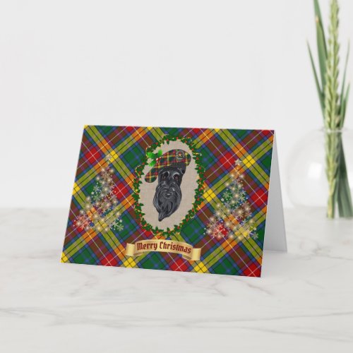 Buchanan Clan Badge  Tartan Personalized  Holiday Card