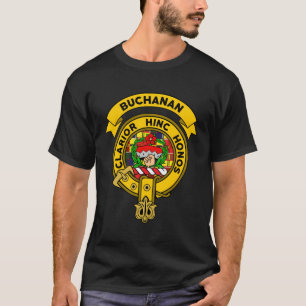 Buchanan Clan Badge Tartan T Shirt Long Sleeve