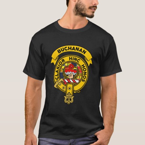Buchanan Clan Badge Tartan T Shirt Long Sleeve