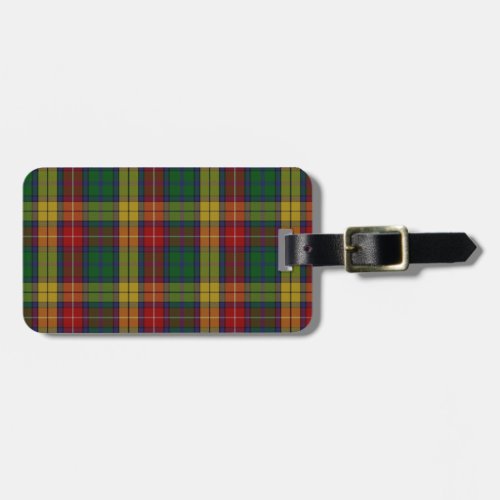 Buchanan Clan Family Tartan Luggage Tag