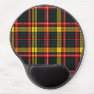 Buchanan Clan Modern Tartan Plaid Pattern Gel Mouse Pad