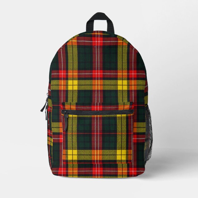 Buchanan Clan Modern Tartan Plaid Pattern  Printed Backpack (Front)