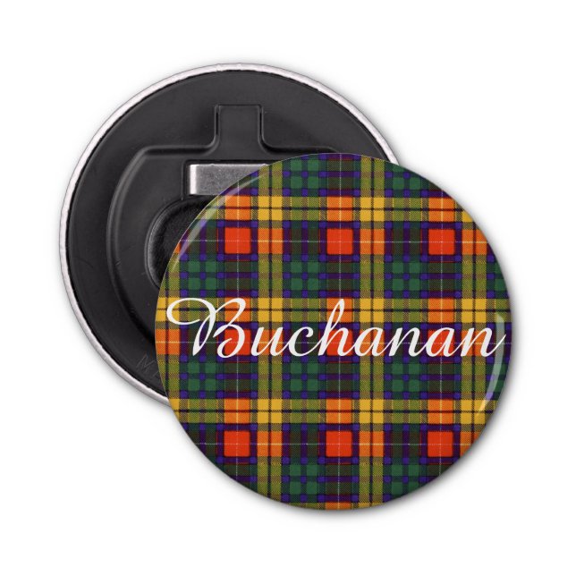 Buchanan clan Plaid Scottish tartan Bottle Opener (Front)