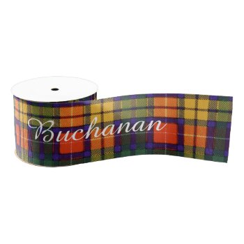 Buchanan Clan Plaid Scottish Tartan Grosgrain Ribbon by TheTartanShop at Zazzle