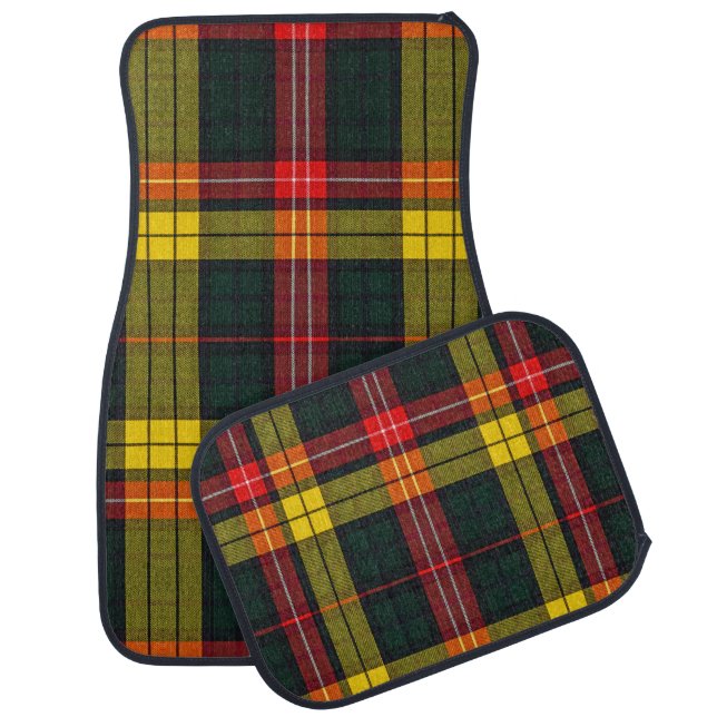 Buchanan Clan Plaid Scottish Tartan Pattern Car Floor Mat (Set)