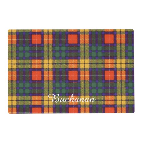 Buchanan clan Plaid Scottish tartan Placemat